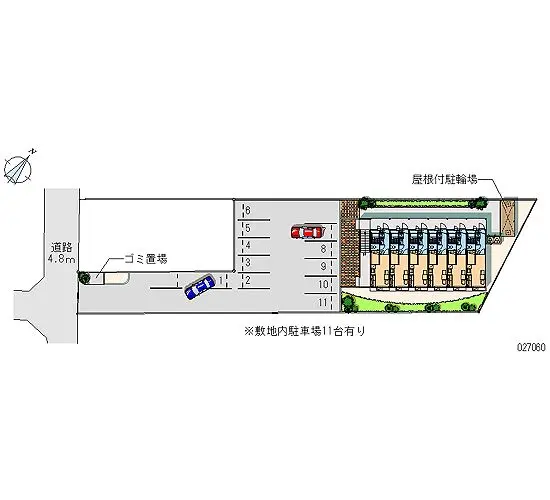 ★手数料０円★東近江市東沖野３丁目　月極駐車場（LP）